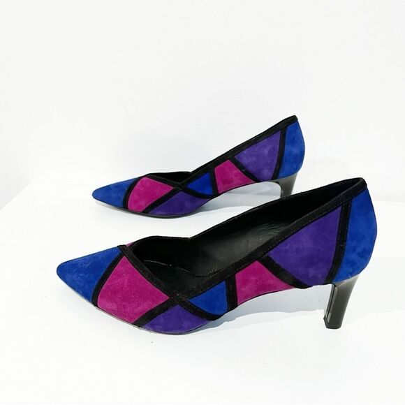 GEOX Bibbiana D949CA Patchwork Leather Suede Multicolor 2.5” Low Heels sz 39 - Picture 13 of 13